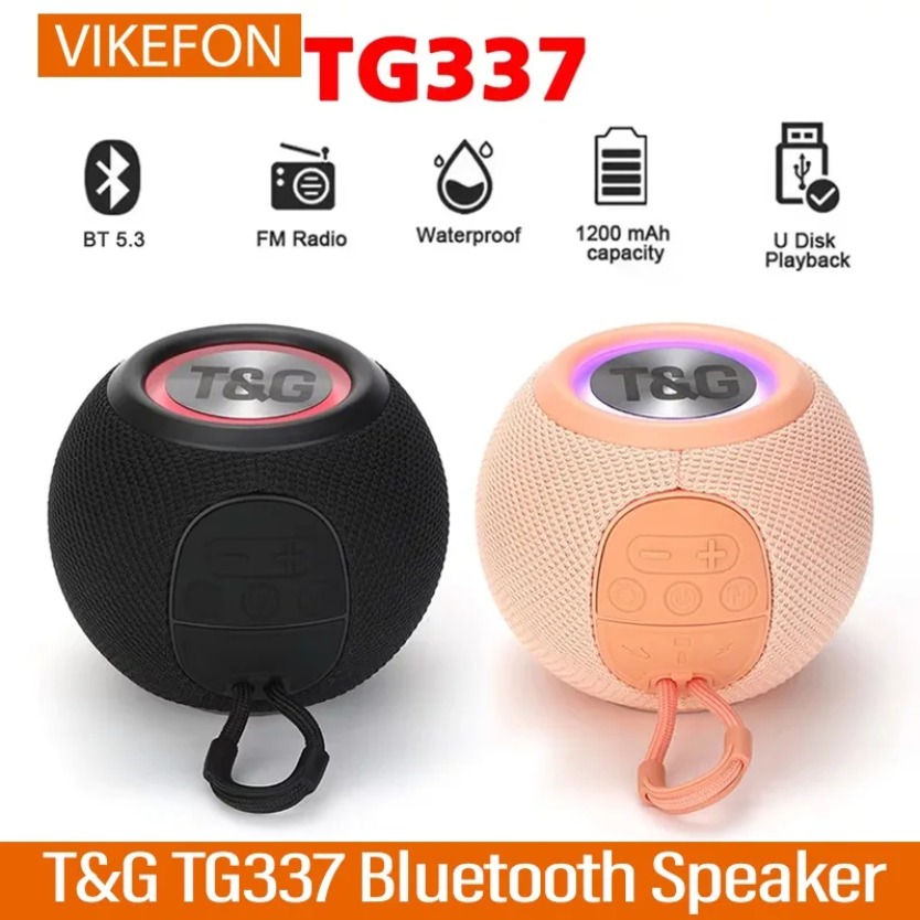 Portable Bluetooth Speaker Waterproof Ipx7 - TG337 TWS Alto-falante Bluetooth com Graves