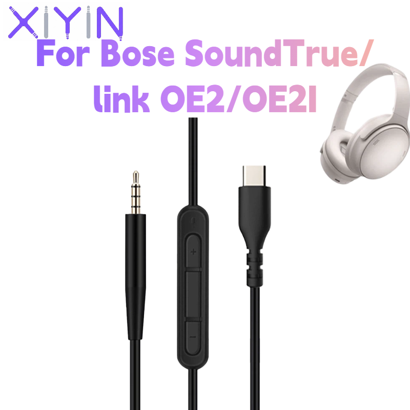 Type C Wired Earphones With Mic - Cabo de Áudio Substituto de 1,4