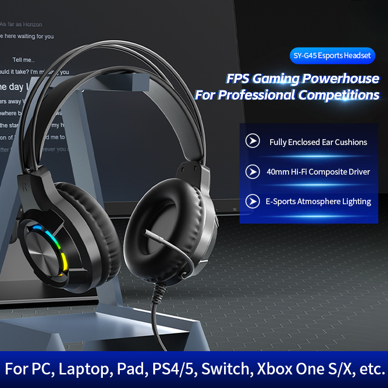 Gaming Headset With Mic Rgb - Fone de ouvido para jogos com