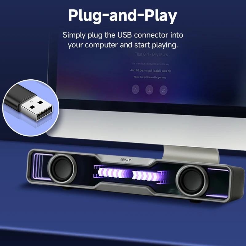 Rgb Computer Soundbar For Pc - Caixas de Som para Computador Edifier