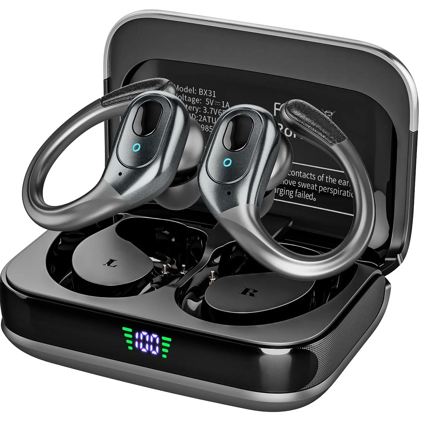 Type C Wired Earphones With Mic - Fones de Ouvido Esportivos TWS Bluetooth