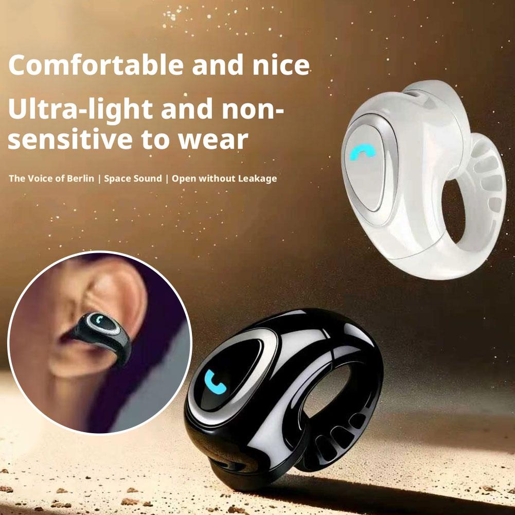 Open Ear Air Conduction Headphones - Bluetooth sem fio clipe de orelha