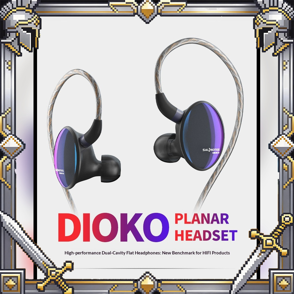 Planar Magnetic Iem Earphones - 7Hz x Crinacle Dioko Fones de