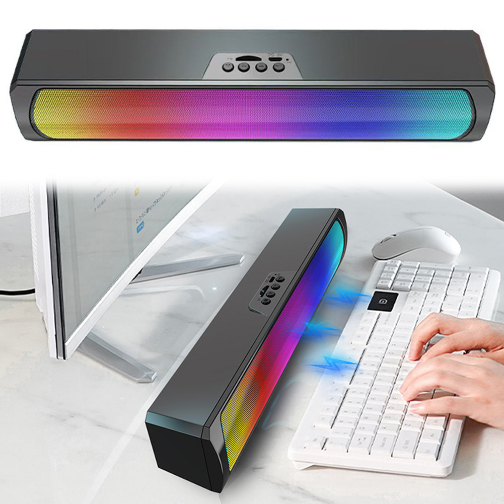 Rgb Computer Soundbar For Pc - Caixa de Som Portátil para Computador