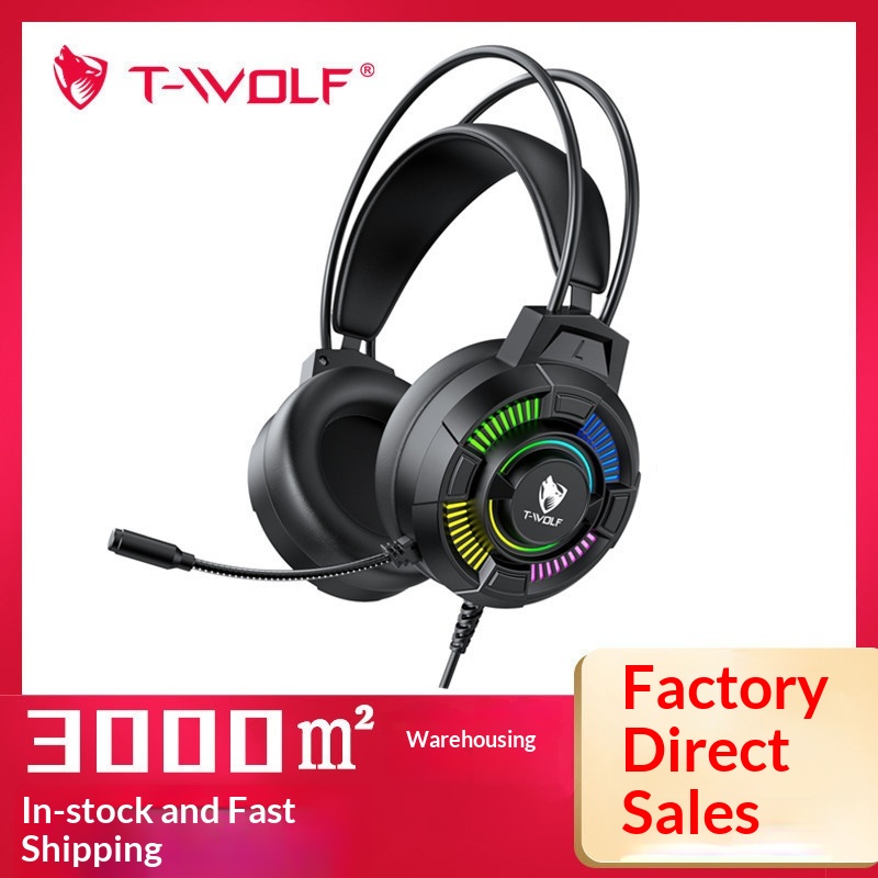 Gaming Headset With Mic Rgb - Fone de Ouvido Gamer T-Wolf H140