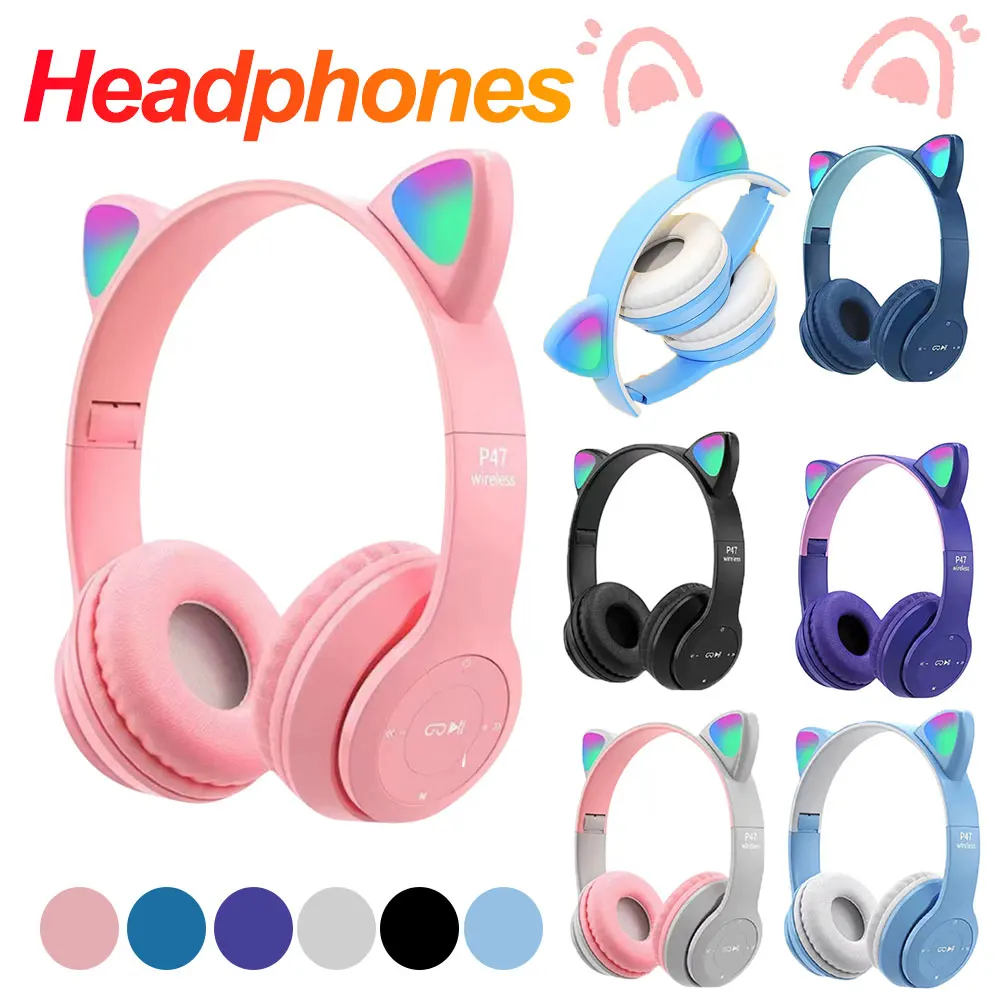Piscando led bonito orelhas de - Cat Ear Bluetooth Headset Led avaliação e preço