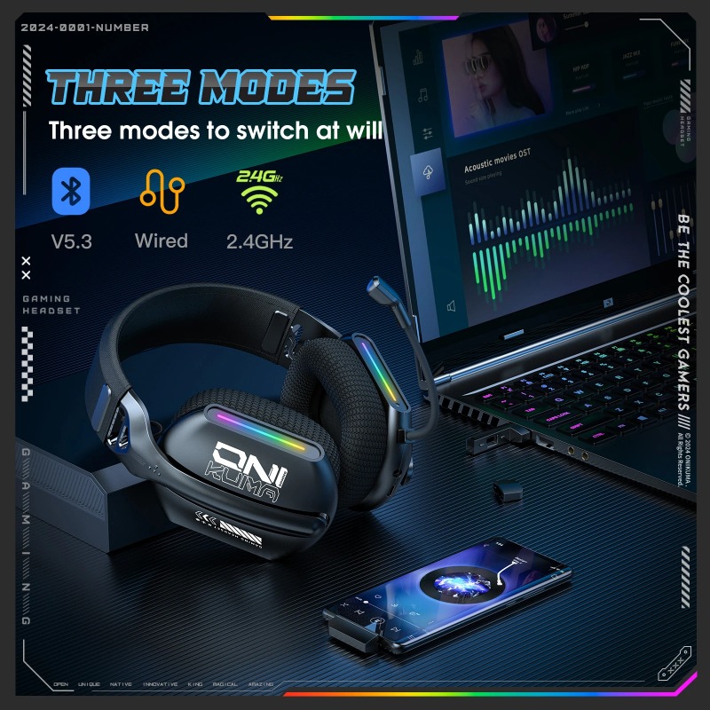 Fone de ouvido sem fio para jo - Gaming Headset With Mic Rgb avaliação e preço