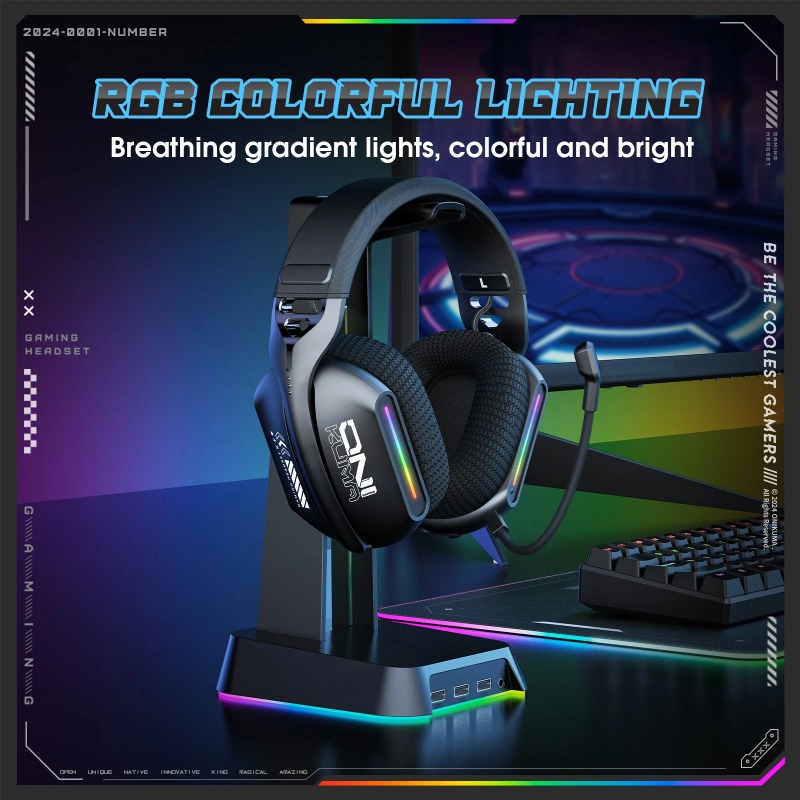 Fone de ouvido sem fio para jo - Gaming Headset With Mic Rgb avaliação e preço