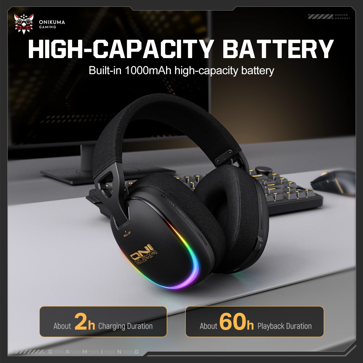 Fone de ouvido para jogos ONIK - Gaming Headset With Mic Rgb avaliação e preço