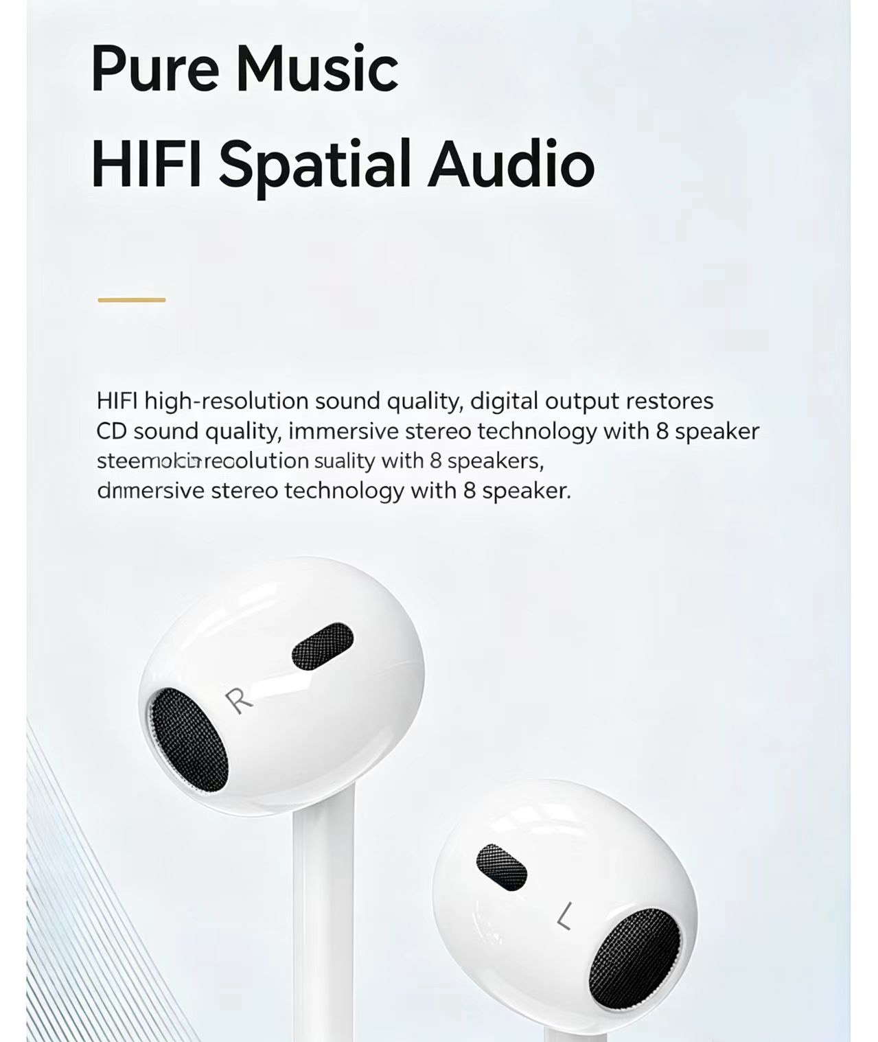 Fone de ouvido semi-intra-auri - Type C Wired Earphones With Mic avaliação e preço