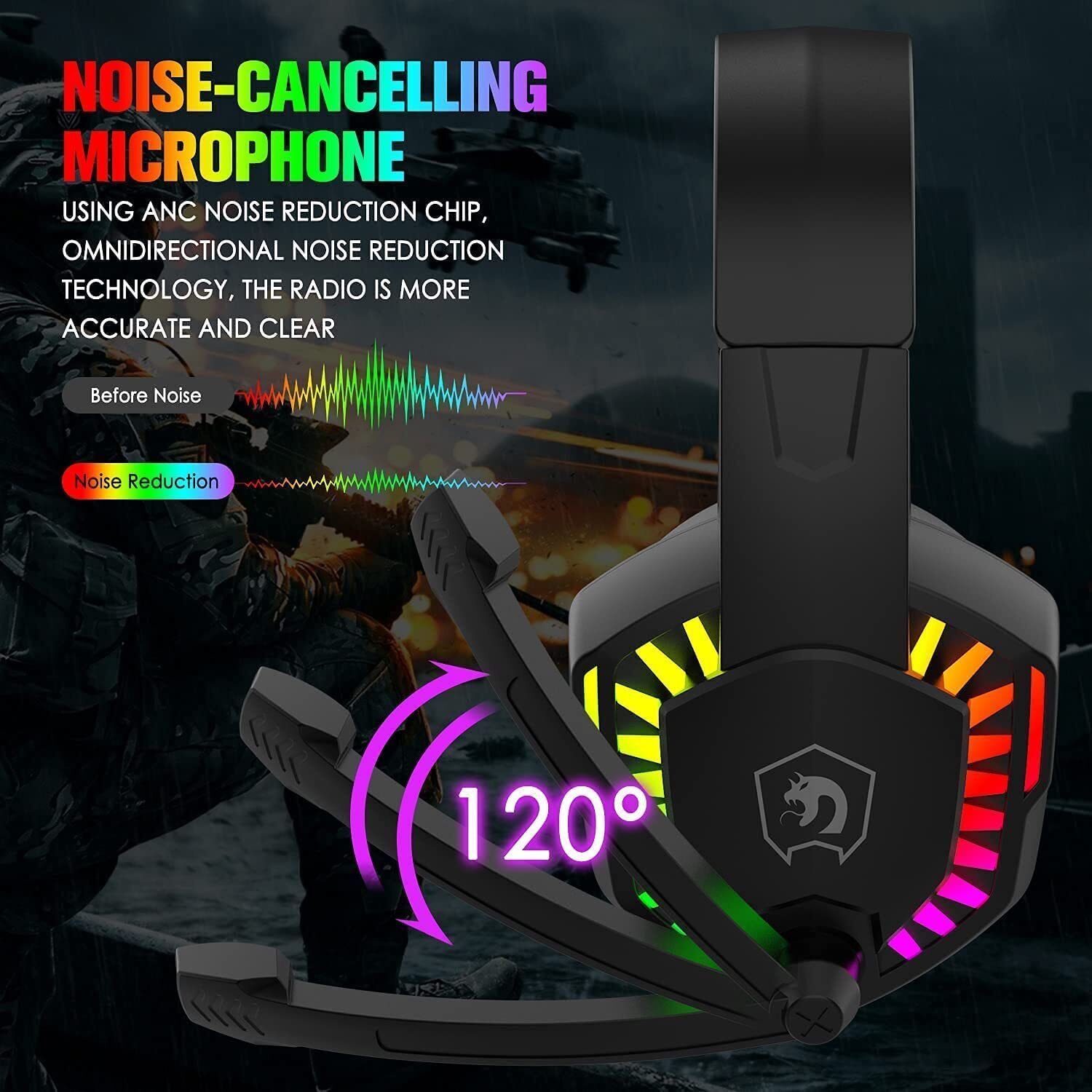 MAMBASNAKE CY907 Headset para  - Gaming Headset With Mic Rgb avaliação e preço