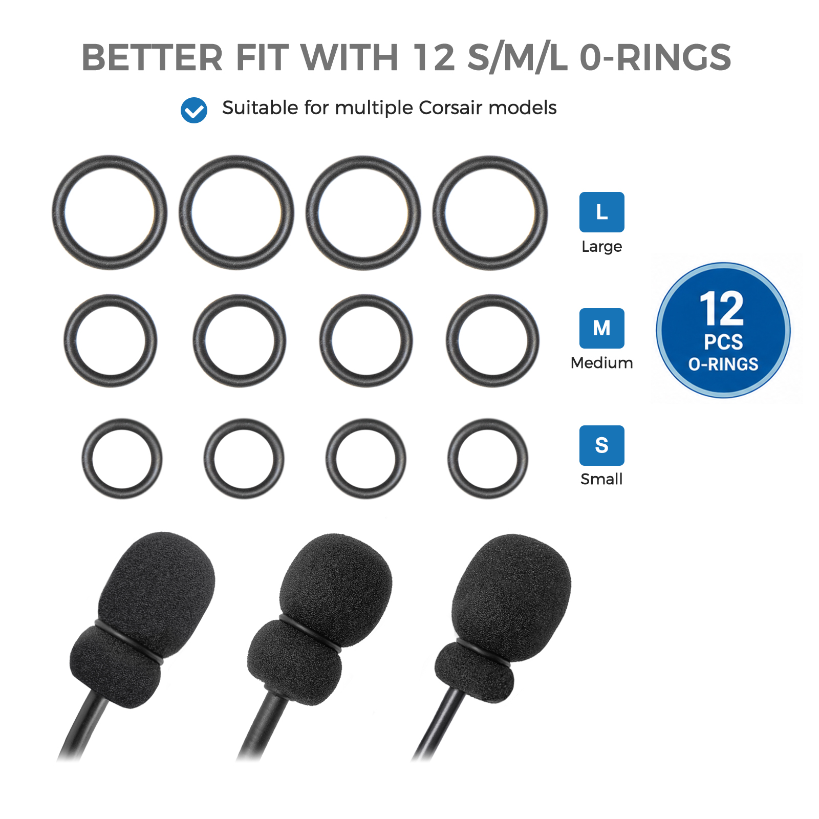 4 capas de espuma de microfone - Gaming Headset With Mic Rgb avaliação e preço
