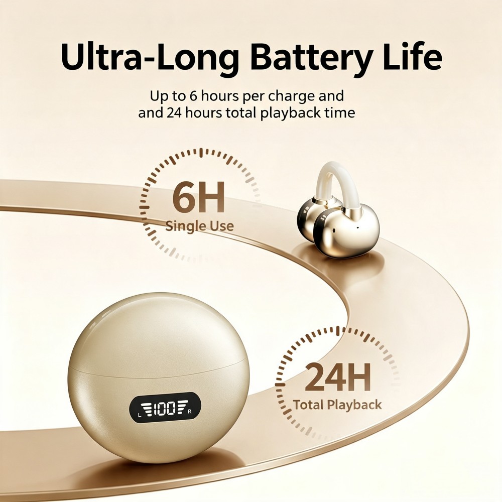 Fones de Ouvido Bluetooth 6.0  - Open Ear Air Conduction Headphones avaliação e preço