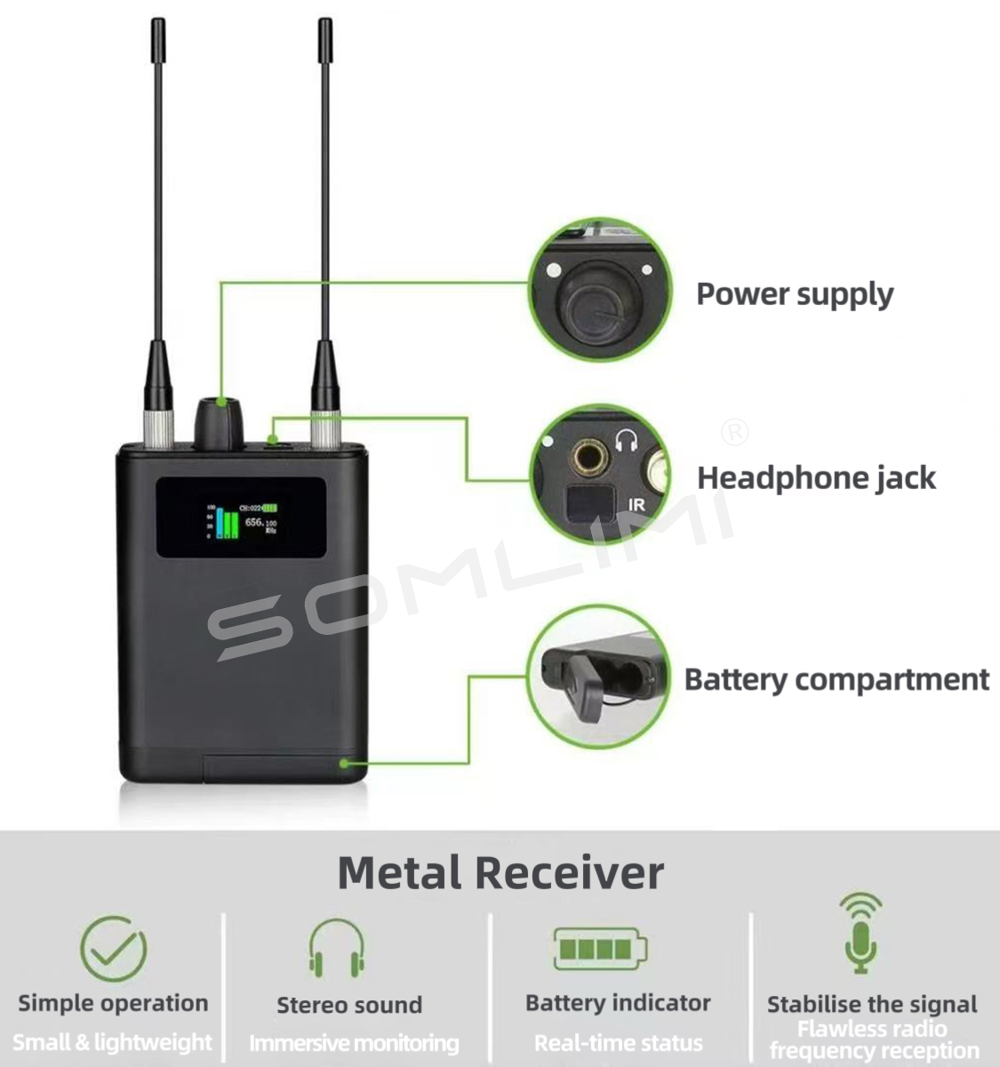SOMLIMI Profissional EM600 Sis - In Ear Monitors For Singers avaliação e preço