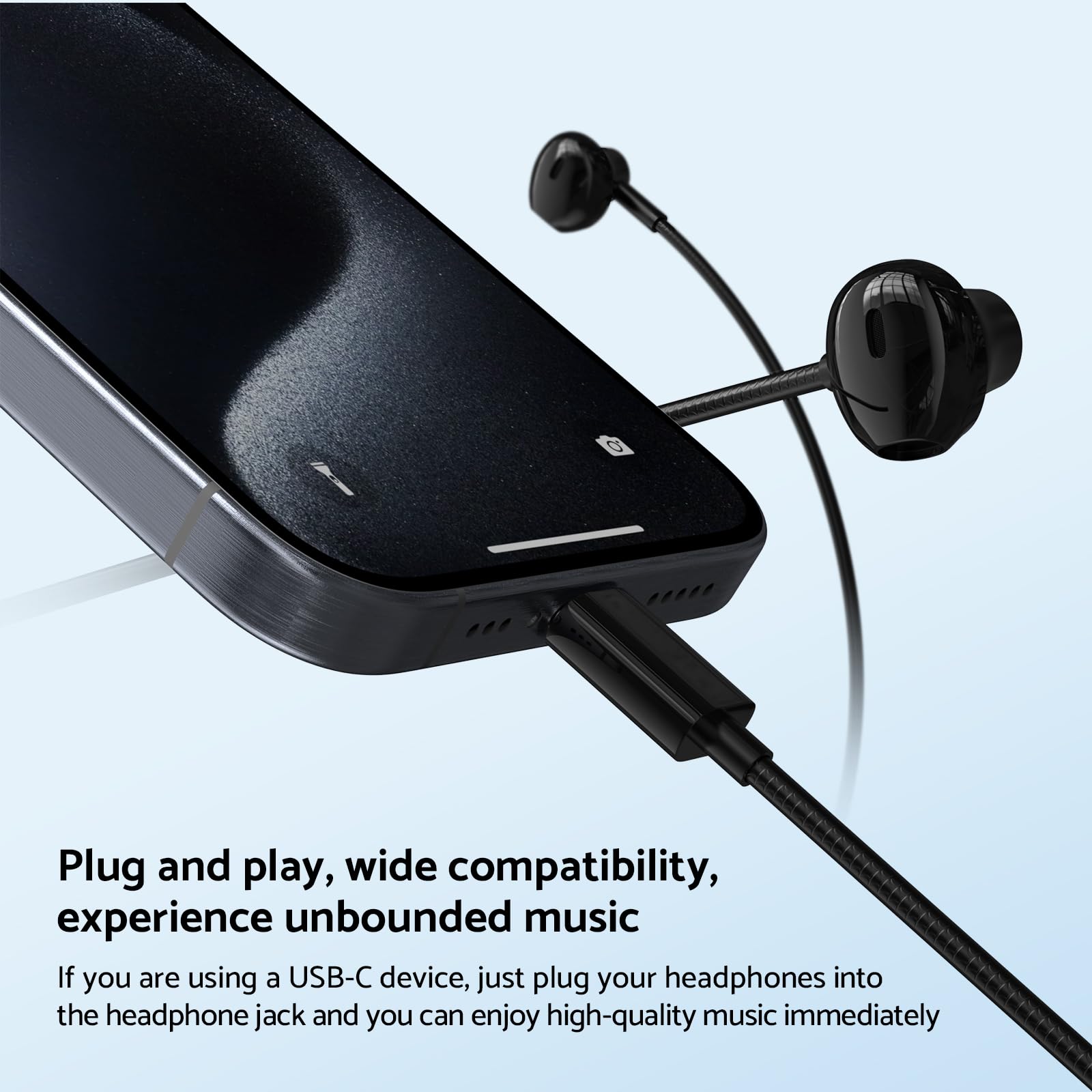 Fone de ouvido intra-auricular - Type C Wired Earphones With Mic avaliação e preço