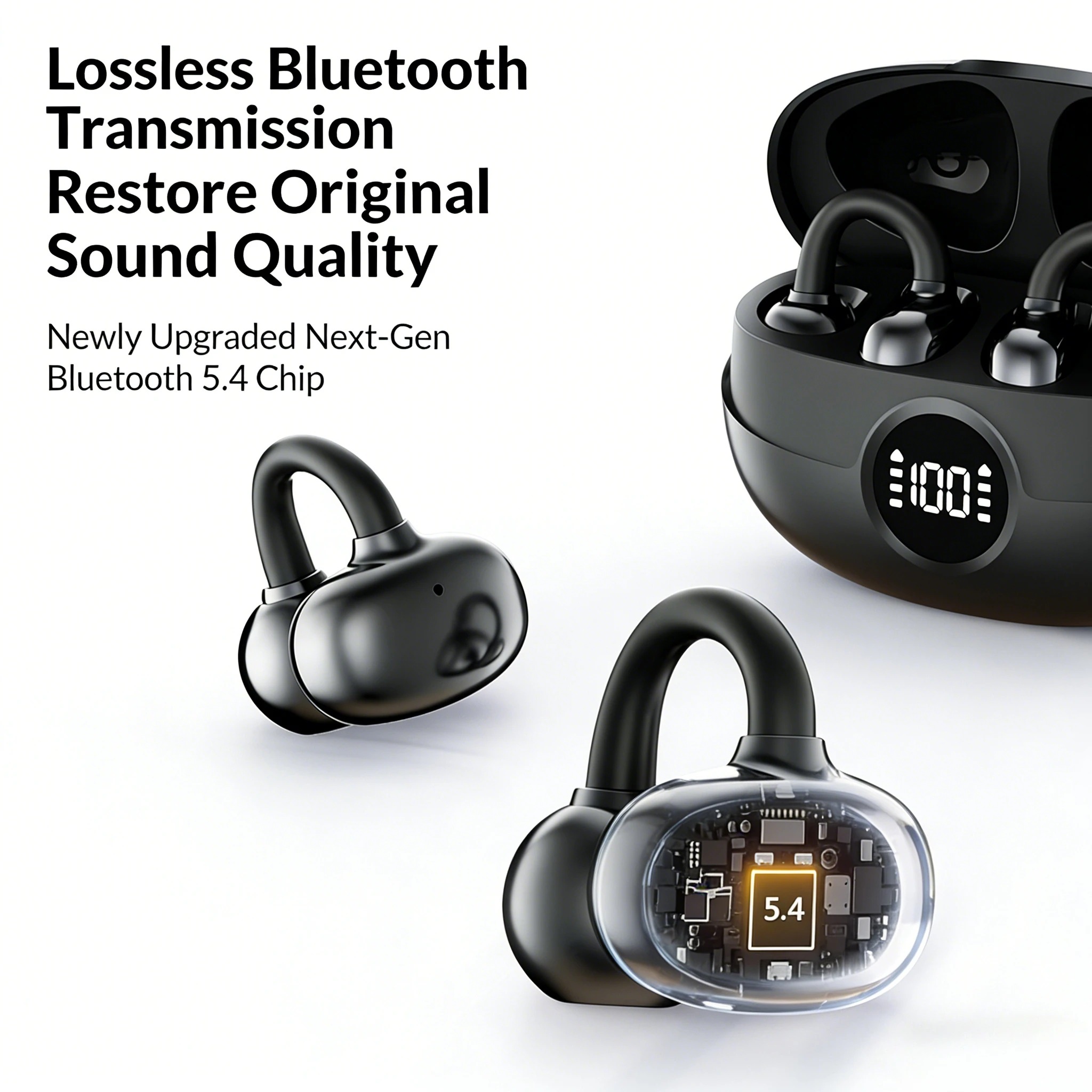 Fones de ouvido sem fio com cl - Open Ear Air Conduction Headphones avaliação e preço