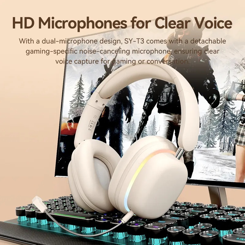 Hifi estéreo sem fio bluetooth - Gaming Headset With Mic Rgb avaliação e preço