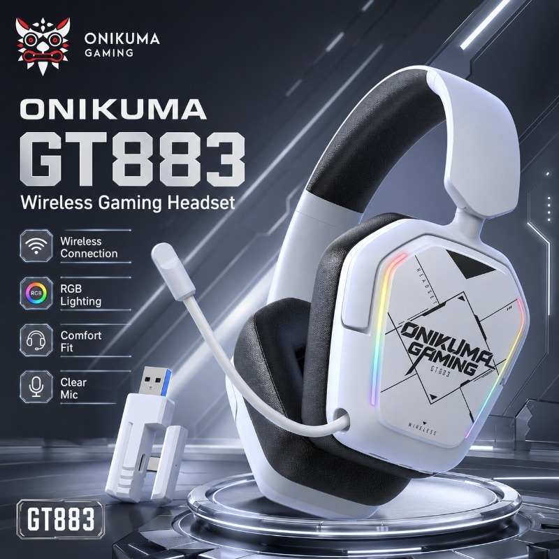 Fone de Ouvido Gamer Sem Fio O - Gaming Headset With Mic Rgb avaliação e preço