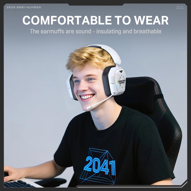 Fone de Ouvido Gamer Sem Fio O - Gaming Headset With Mic Rgb avaliação e preço